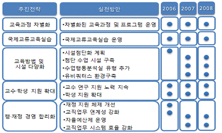 연차별 추진 계획(2006-2008년)