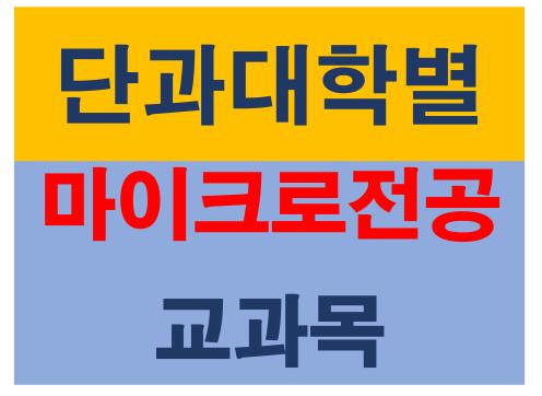 2020 대학별 마이크로전공 교과목 내역